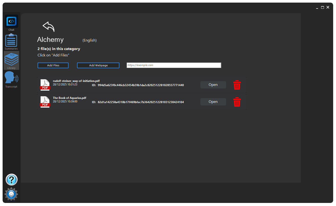 RAGU Categories and Documents